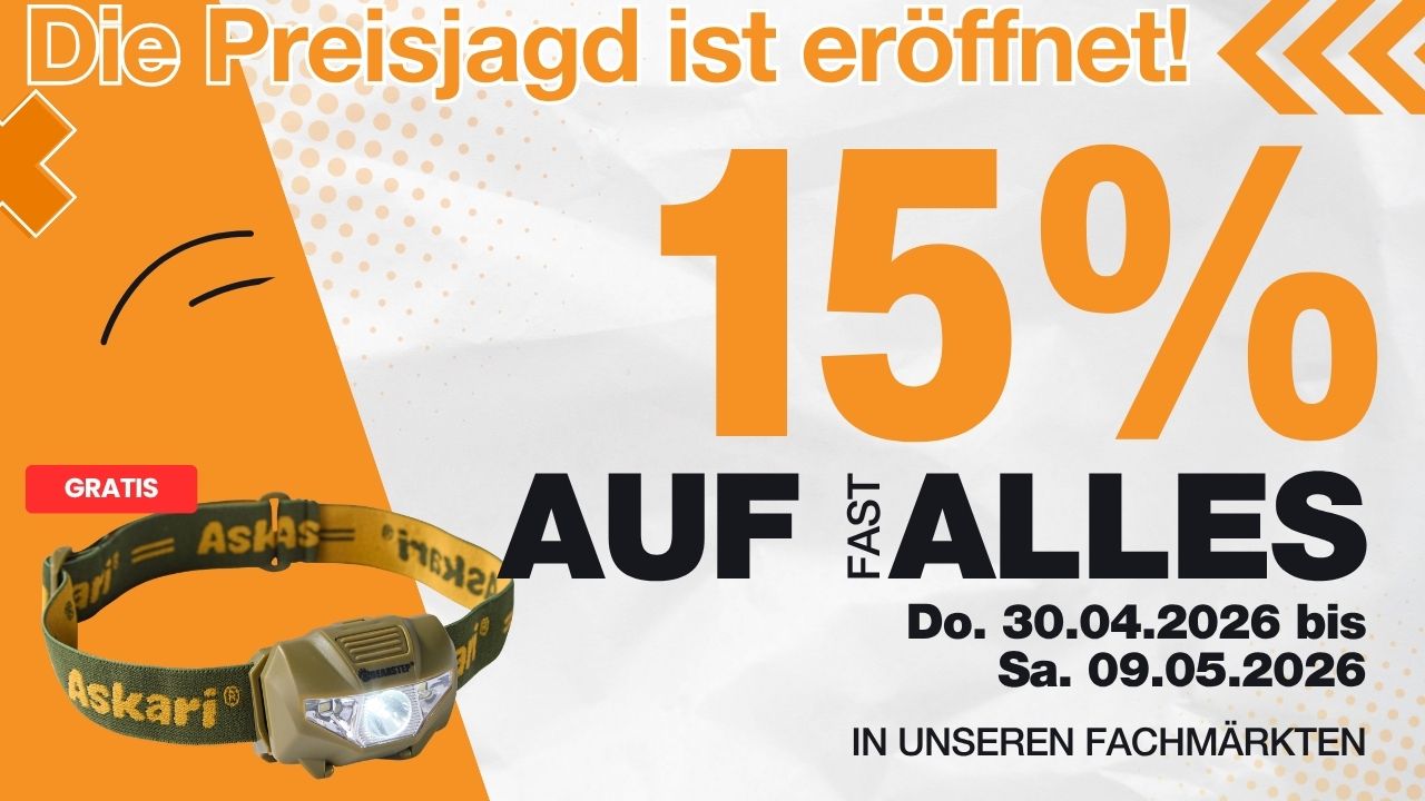 15% auf fast alles!